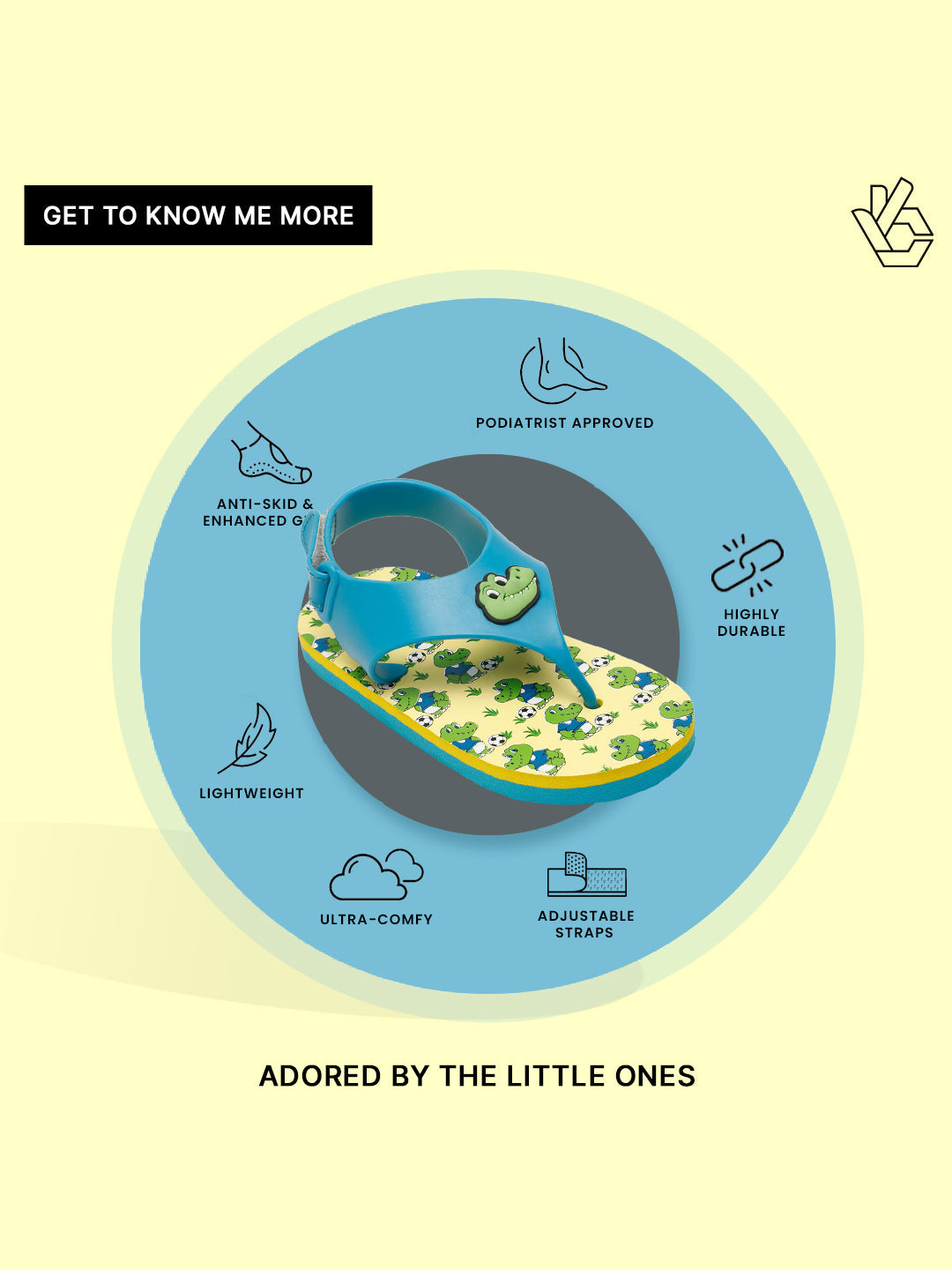 sky blue flip-flops for small children