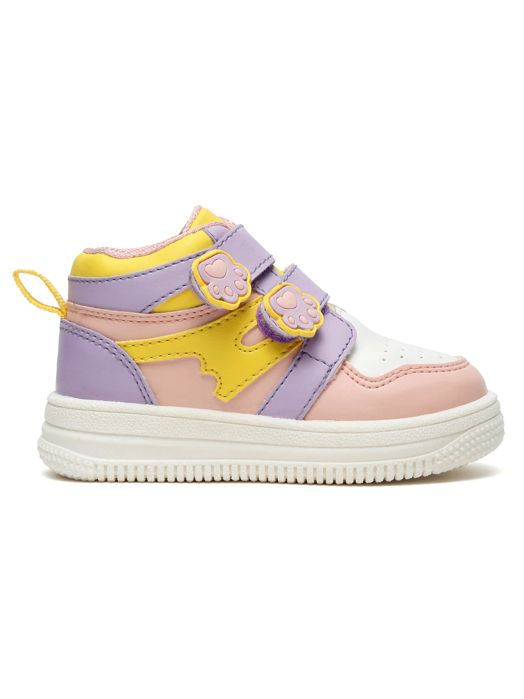 Colorpop Toddlers' High Ankle Sneakers - Peach & Purple (Girls)