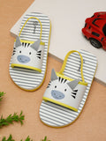 Premium Zebra Artistic Sliders - White (Unisex)
